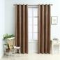 Preview: Verdunkelungsvorhänge mit Ösen 2 Stk. Samt Beige 140x225 cm