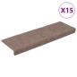 Preview: Treppenmatten 15 Stk. Nadelvlies 65x21x4 cm Braun