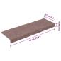 Preview: Treppenmatten 15 Stk. Nadelvlies 65x21x4 cm Braun