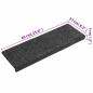 Preview: Treppenmatten 15 Stk. Nadelvlies 65x21x4 cm Grau