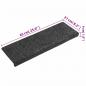 Preview: Treppenmatten 15 Stk. Nadelvlies 65x21x4 cm Grau
