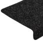 Preview: Treppenmatten 15 Stk. Nadelvlies 65x21x4 cm Schwarz