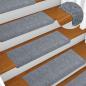 Preview: Treppenmatten 15 Stk. Nadelvlies 65x21x4 cm Hellgrau