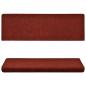 Preview: Treppenmatten 15 Stk. Nadelvlies 65x21x4 cm Rot