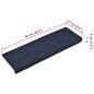 Preview: Treppenmatten 15 Stk. Nadelvlies 65x21x4 cm Blau