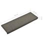 Preview: Teppich-Treppenstufen 15 Stk. 65x21x4 cm Dunkelgrau