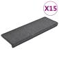 Preview: Teppich-Treppenstufen 15 Stk. 65x21x4 cm Dunkelgrau
