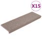 Preview: Teppich-Treppenstufen 15 Stk. 65x21x4 cm Hellbraun