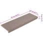 Preview: Teppich-Treppenstufen 15 Stk. 65x21x4 cm Hellbraun