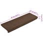 Preview: Teppich-Treppenstufen 15 Stk. 65x21x4 cm Braun