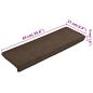 Preview: Teppich-Treppenstufen 15 Stk. 65x21x4 cm Braun