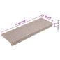 Preview: Teppich-Treppenstufen 15 Stk. 65x21x4 cm Taupe