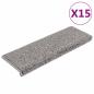 Preview: Teppich-Treppenstufen 15 Stk. 65x21x4 cm Grau