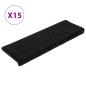 Preview: Teppich-Treppenstufen 15 Stk. 65x21x4 cm Schwarz