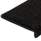 Preview: Teppich-Treppenstufen 15 Stk. 65x21x4 cm Schwarz