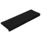 Preview: Teppich-Treppenstufen 15 Stk. 65x21x4 cm Schwarz