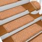 Preview: ARDEBO.de - Teppich-Treppenstufen 15 Stk. 65x21x4 cm Braun
