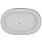 Preview: Keramik Waschtisch Waschbecken Oval Weiß 63 x 42 cm