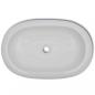 Preview: Keramik Waschtisch Waschbecken Oval Weiß 63 x 42 cm
