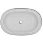 Preview: Keramik Waschtisch Waschbecken Oval Weiß 63 x 42 cm