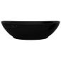 Preview: Keramik Waschtisch Waschbecken Oval schwarz 40 x 33 cm