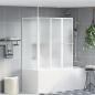 Preview: Duschwand L-Form 70x120x137 cm 4-teilig Faltbar 