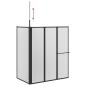 Preview: Duschwand L-Form 70x120x137 cm 4-teilig Faltbar 