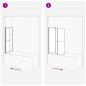 Preview: Duschwand L-Form 70x120x137 cm 4-teilig Faltbar 