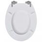 Preview: Toilettensitz MDF Deckel mit Absenkautomatik Design Weiß