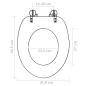 Preview: Toilettensitz MDF Deckel Schlichtes Design Weiß