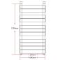 Preview: Handtuchheizkörper Gerade 600x1200 mm