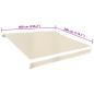 Preview: Markisenbespannung Canvas Creme 6x3 m (ohne Rahmen)