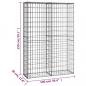 Preview: Steinkorb Gabione mit Deckeln Verzinkter Draht 150×100×30 cm 