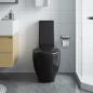 Preview: Toilette Rund Keramik Schwarz