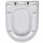 Preview: Toilettensitz mit Absenkautomatik und Quick-Release Weiß Eckig