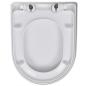 Preview: Toilettensitz mit Absenkautomatik und Quick-Release Weiß Eckig 