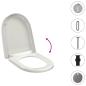 Preview: Toilettensitz mit Absenkautomatik und Quick-Release Weiß Eckig 