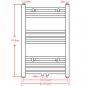 Preview: Handtuchheizkörper Warmwasser Gerade Schwarz 500x764 mm