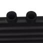 Preview: Handtuchheizkörper Warmwasser Gerade Schwarz 600x764 mm