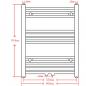 Preview: Handtuchheizkörper Warmwasser Gerade Schwarz 600x764 mm