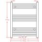 Preview: Handtuchheizkörper Warmwasser Gerade Schwarz 600x764 mm