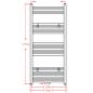 Preview: Handtuchheizkörper Warmwasser Gerade Schwarz 500x1160 mm