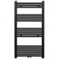 Preview: Handtuchheizkörper Warmwasser Gerade Schwarz 600x1160 mm