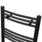 Preview: Handtuchheizkörper Warmwasser Gebogen Schwarz 480x480 mm
