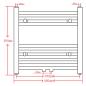 Preview: Handtuchheizkörper Warmwasser Gebogen Schwarz 480x480 mm