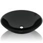 Preview: Waschbecken Hartglas 42 cm schwarz