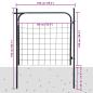 Preview: Gartenzauntor 100 x 100 cm Anthrazit