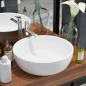 Preview: ARDEBO.de - Waschbecken Rund Keramik Weiß 42 x 12 cm