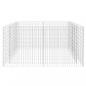 Preview: Gabionen-Hochbeet Stahl 180×90×100 cm Silbern
