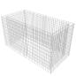 Preview: Gabionen-Hochbeet Stahl 180×90×100 cm Silbern